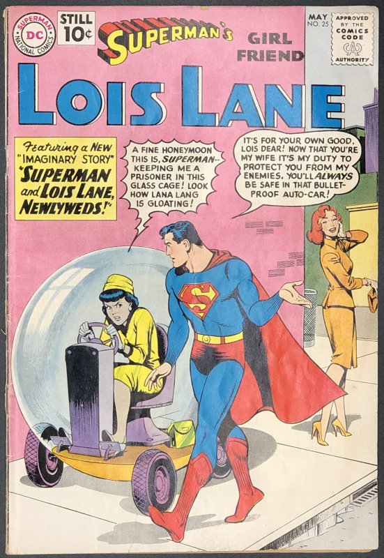 Superman's Girl Friend, Lois Lane #25 (DC Comics, 1961), raw, ungraded comic book — front cover