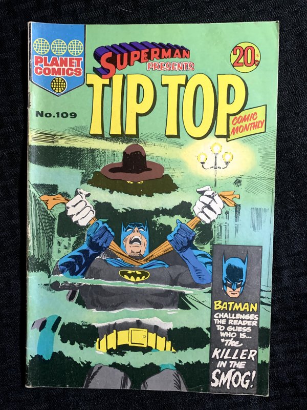 1970's Superman Presents TIP TOP Comic Monthly #109 (1970), raw comic book in VG+ 4.5 condition — front cover