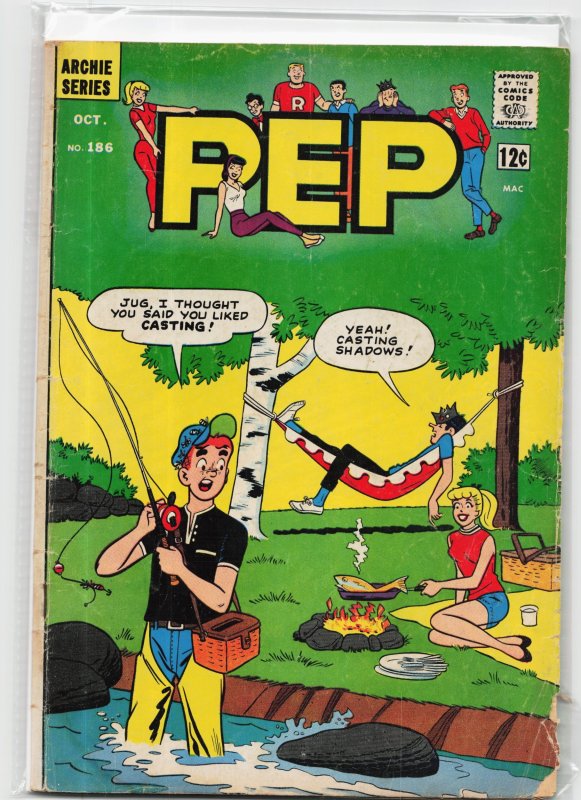 Pep Comics #186 (Archie Comics, 1965), raw, ungraded comic book — front cover