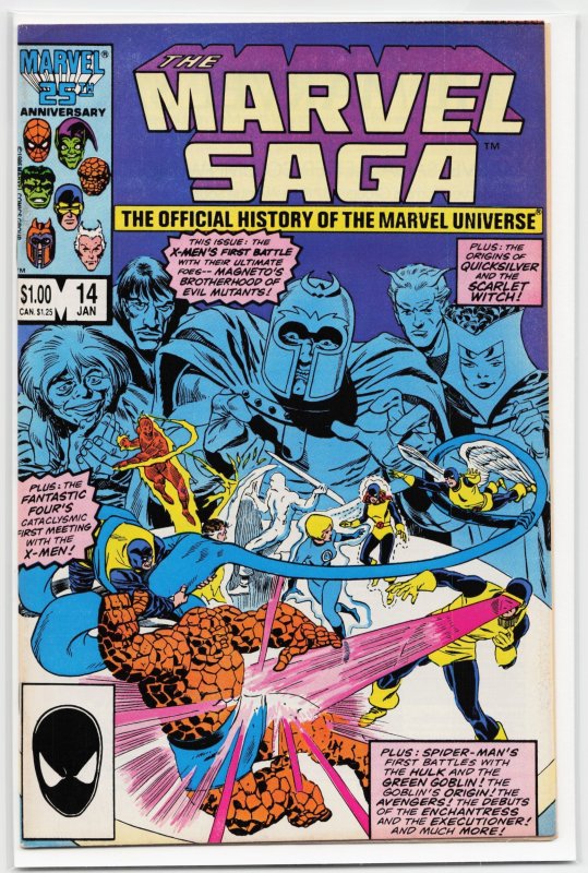 The Marvel Saga the Official History of the Marvel Universe #14 (Marvel Comics, 1987), raw, ungraded comic book — front cover