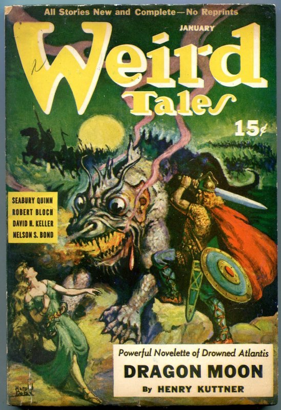 Pulp: Weird Tales Pulp January 1941- Hannes Bok- Henry Kuttner- Great Cover VG (1941), raw comic book in VG condition — front cover