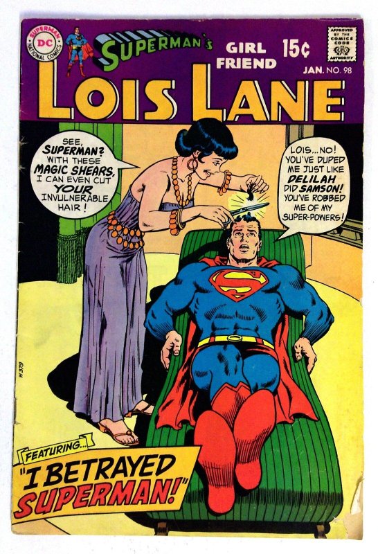Superman's Girl Friend Lois Lane #98 (DC Comics, 1970), raw, ungraded comic book — front cover