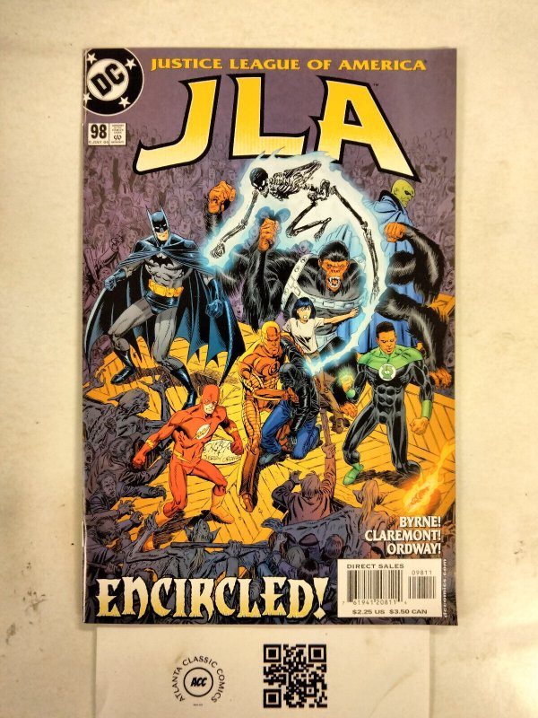JLA #98 (DC Comics), raw comic book in NM condition — front cover