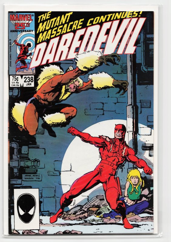 Daredevil #238 (Marvel Comics, 1987), raw, ungraded comic book — front cover