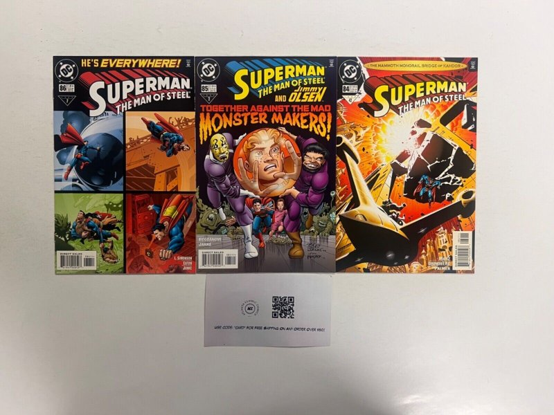 3 Superman DC Comic Books #84, raw, ungraded comic book — front cover