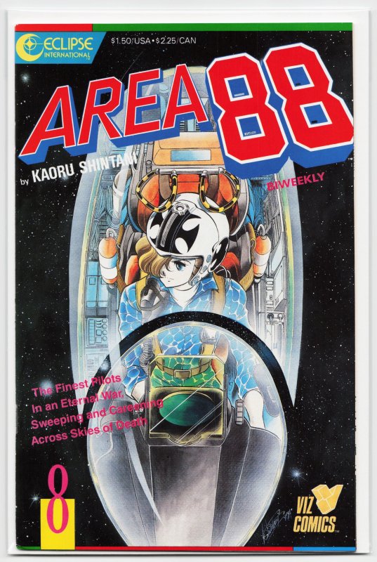 Area 88 #8 (1987), raw, ungraded comic book — front cover