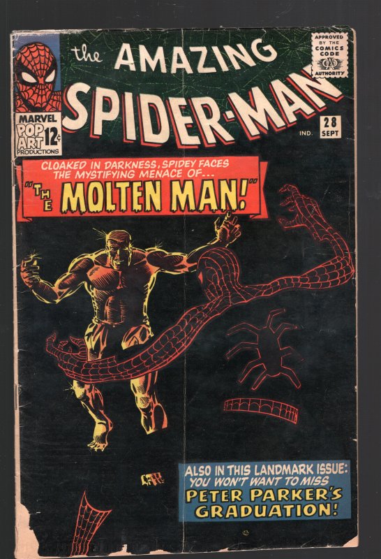 Amazing Spider-Man #28 (Marvel Comics, 1965), raw, ungraded comic book — front cover