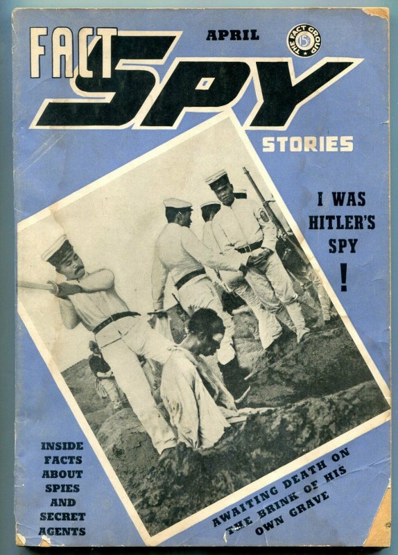 Fact Spy Stories Pulp #1 (1939), raw comic book in VG- condition — front cover
