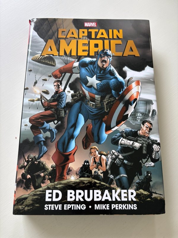 Captain America Ed Brubaker Hardcover Omnibus Graphic Novel Marvel Book 2 J337 (Marvel Comics), raw, ungraded comic book — front cover