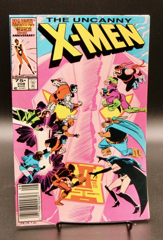 The Uncanny X-Men #208 (Marvel Comics, 1986), raw comic book in FN/VF 7.0 condition — front cover