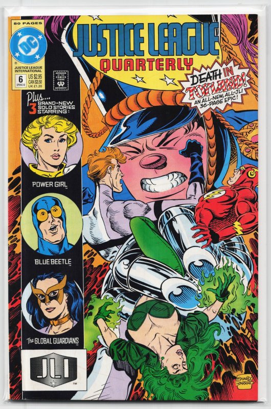 Justice League Quarterly #6 (1992), raw, ungraded comic book — front cover
