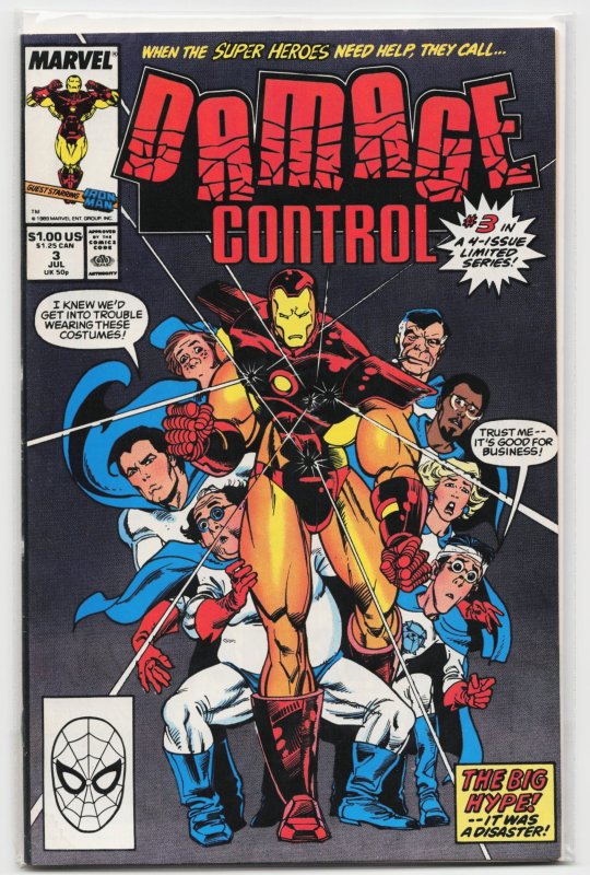 Damage Control #3 (Marvel Comics, 1989), raw, ungraded comic book — front cover