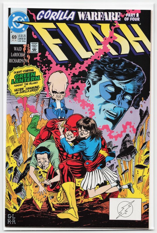 The Flash #69 (DC Comics, 1992), raw, ungraded comic book — front cover