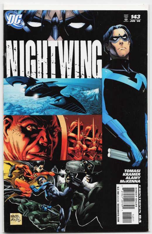 Nightwing #143 (DC Comics, 2008), raw, ungraded comic book — front cover