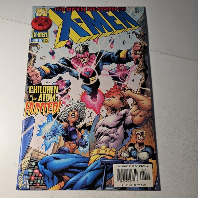 X-Men #65 (Marvel Comics, 1997), raw comic book in NM condition — front cover