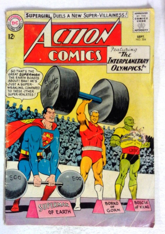 Action #304 (DC Comics, 1963), raw comic book in VG condition — front cover