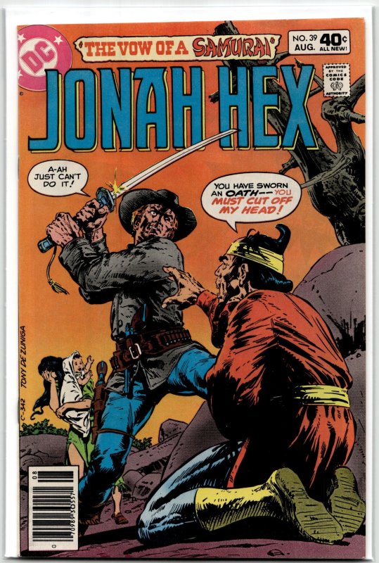 Jonah Hex #39 (DC Comics, 1980), raw, ungraded comic book — front cover