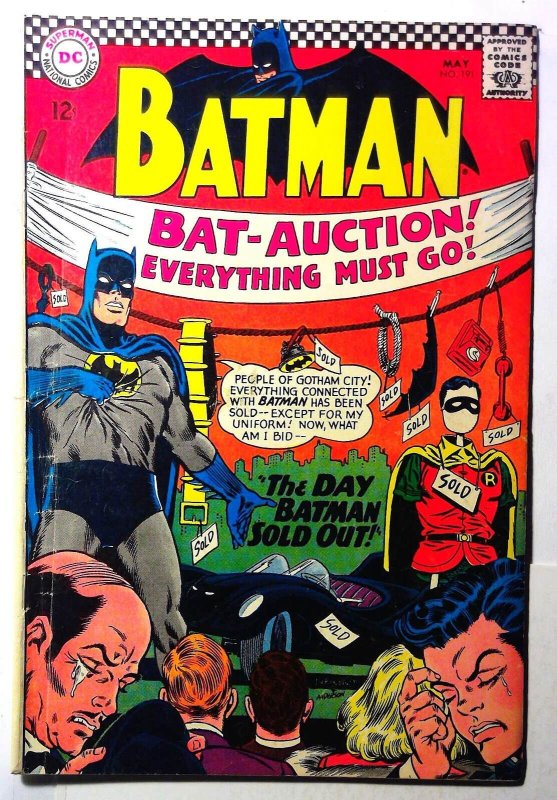 Batman #191 (DC Comics, 1967), raw, ungraded comic book — front cover