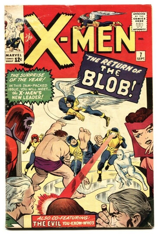 X-Men #7 (Marvel Comics), raw comic book in VG condition — front cover