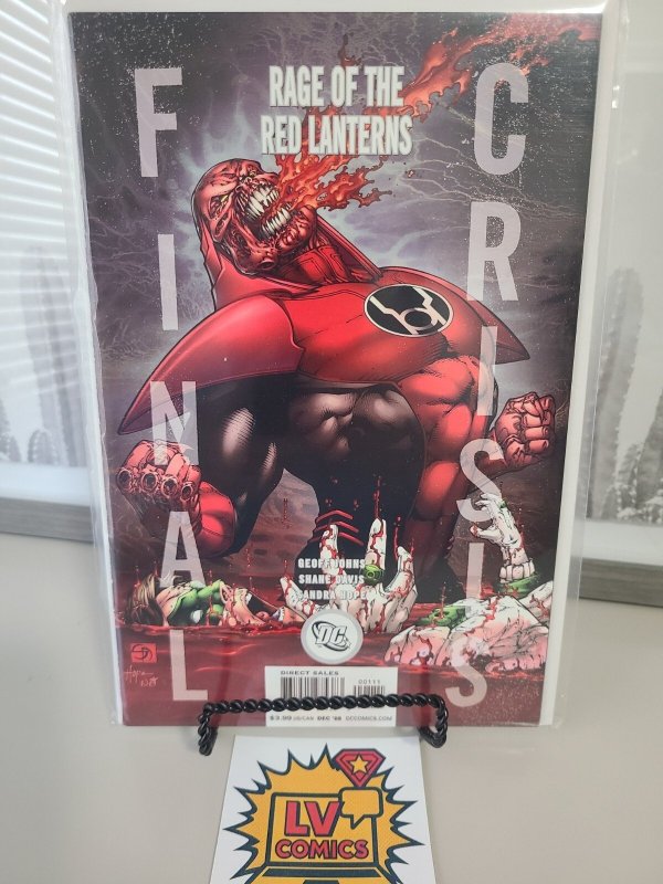 Final Crisis Rage of the Red Lanterns #1 (DC Comics, 2008), raw, ungraded comic book — front cover