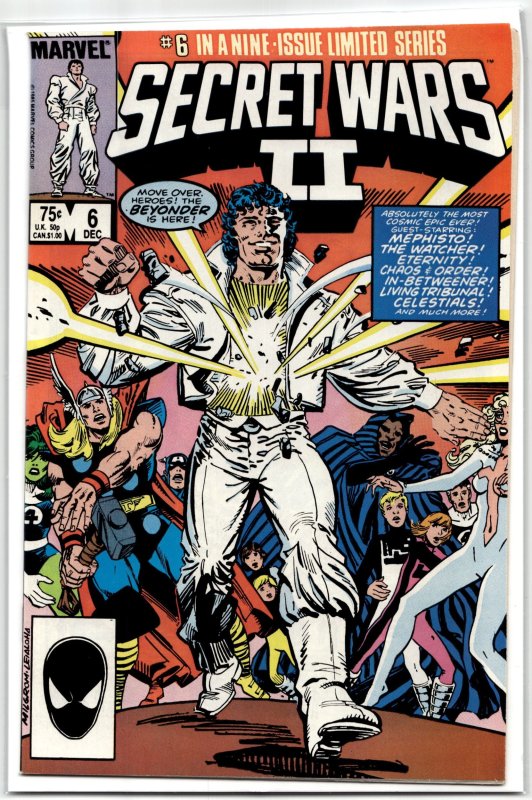 Secret Wars II #6 (Marvel Comics, 1985), raw, ungraded comic book — front cover