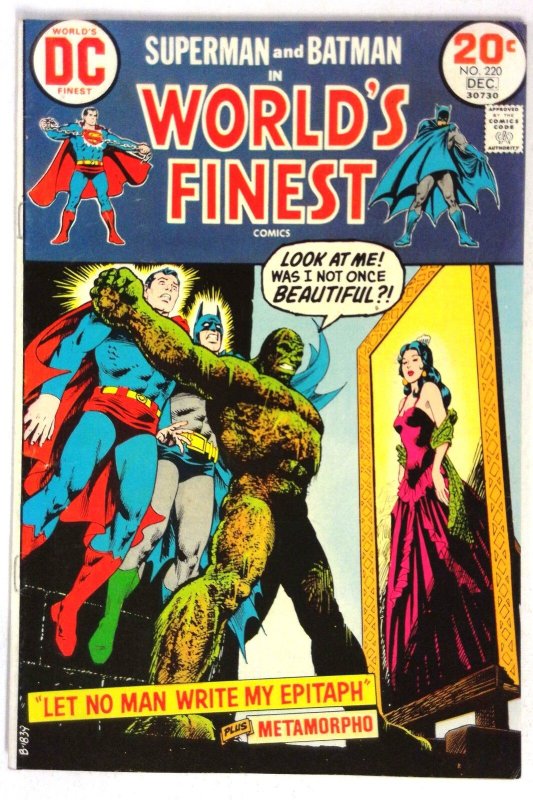 World's Finest #220 (DC Comics, 1972), raw comic book in VF condition — front cover
