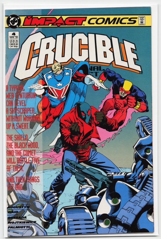 Crucible #4 (Impact Comics, 1993), raw, ungraded comic book — front cover