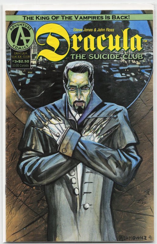Dracula: The Suicide Club #3 (1992), raw, ungraded comic book — front cover