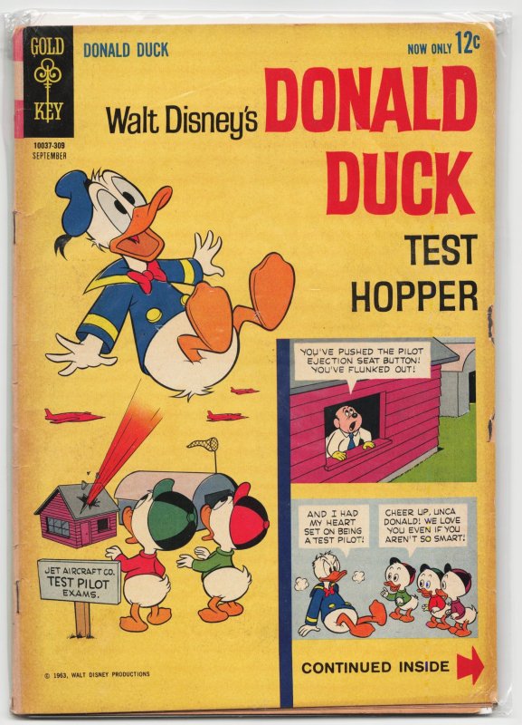 Donald Duck #90 (Gold Key, 1963), raw, ungraded comic book — front cover