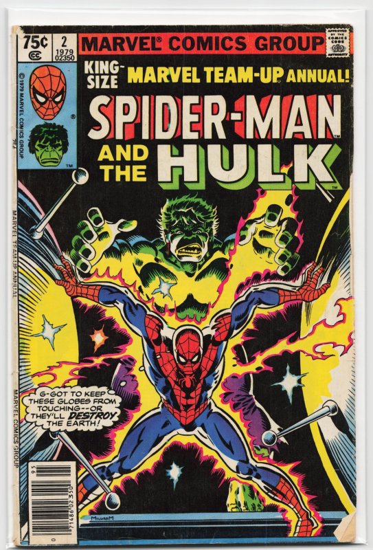 Marvel Team-Up Annual #2 (Marvel Comics, 1979), raw, ungraded comic book — front cover