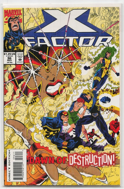 X-Factor #96 (Marvel Comics, 1993), raw, ungraded comic book — front cover