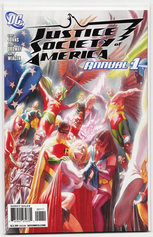 Justice Society of America: Annual #1 (DC Comics, 2008), raw, ungraded comic book — front cover