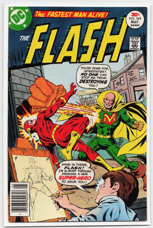 The Flash #249 (DC Comics, 1977), raw, ungraded comic book — front cover