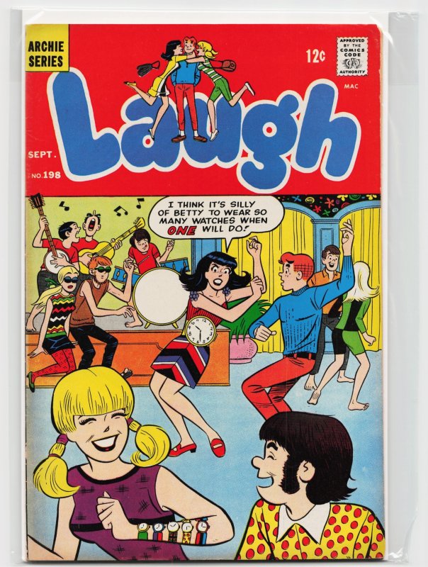 Laugh #198 (Archie Comics, 1967), raw, ungraded comic book — front cover