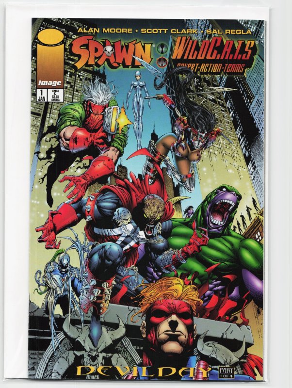 Spawn/WildC.A.T.S #1 (Image Comics, 1996), raw, ungraded comic book — front cover
