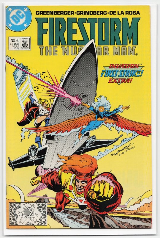 Firestorm, the Nuclear Man #80 (DC Comics, 1988), raw, ungraded comic book — front cover