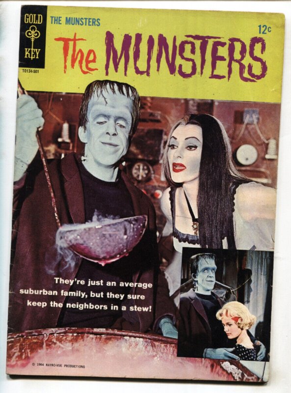 The Munsters #1 (Gold Key Comics, 1964), raw comic book in VG/FN condition — front cover