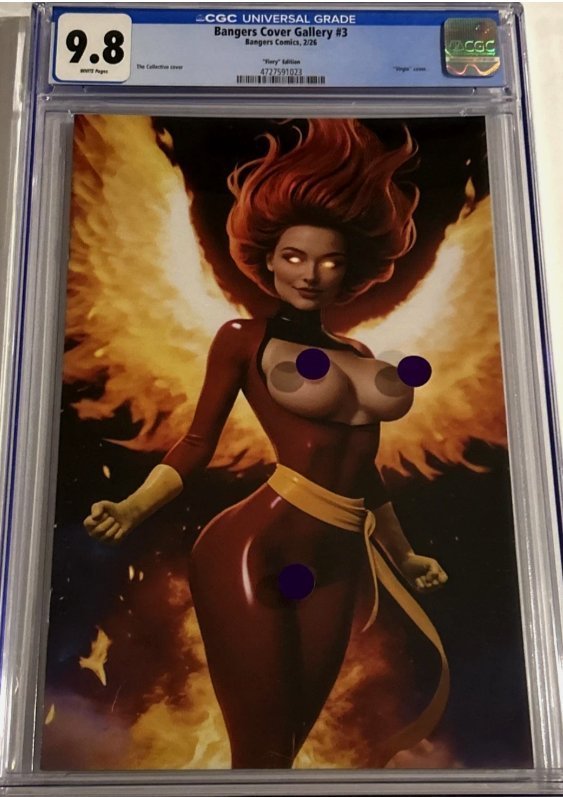 Phoenix Jean Grey Bangers Comic Cosplay CGC 9.8 Virgin Full Chase Cover LE 100, CGC 9.8 graded comic book, Universal Blue label — front cover in its holder