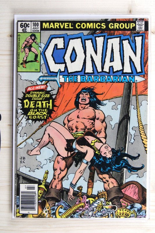 Conan the Barbarian #100 (Marvel Comics, 1979), raw comic book in VF 8.0 condition — front cover
