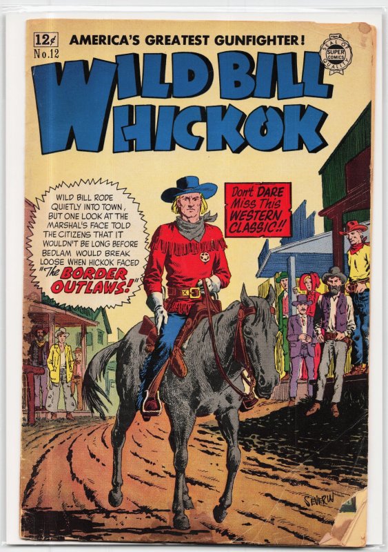 Wild Bill Hickok #12 (1952), raw, ungraded comic book — front cover