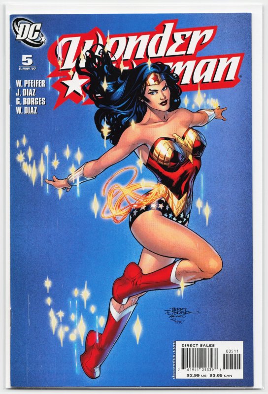 Wonder Woman #5 (DC Comics, 2007), raw, ungraded comic book — front cover