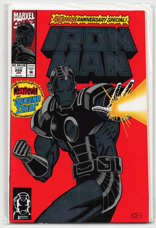 Iron Man #288 (Marvel Comics, 1993), raw, ungraded comic book — front cover