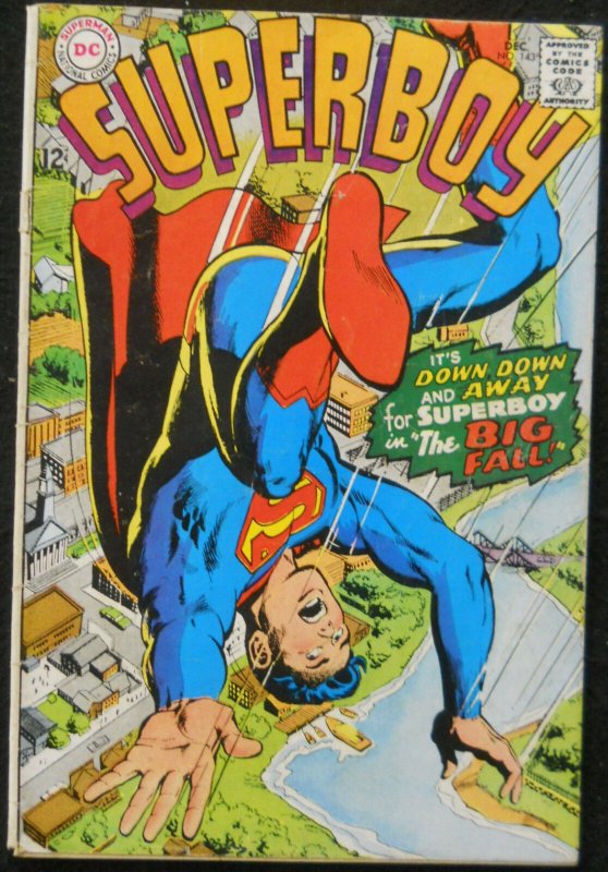 Superboy #143 (DC Comics, 1967), raw comic book in VG condition — front cover