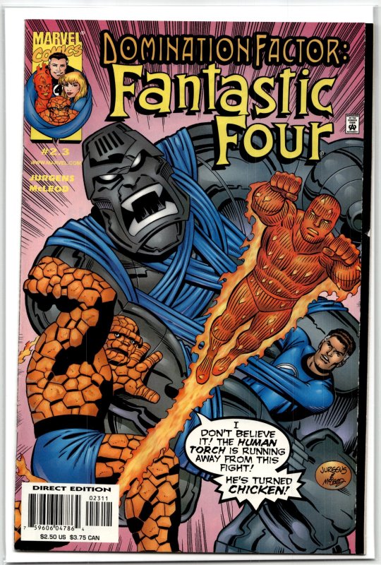 Domination Factor: Fantastic Four #2.3 (1999), raw, ungraded comic book — front cover