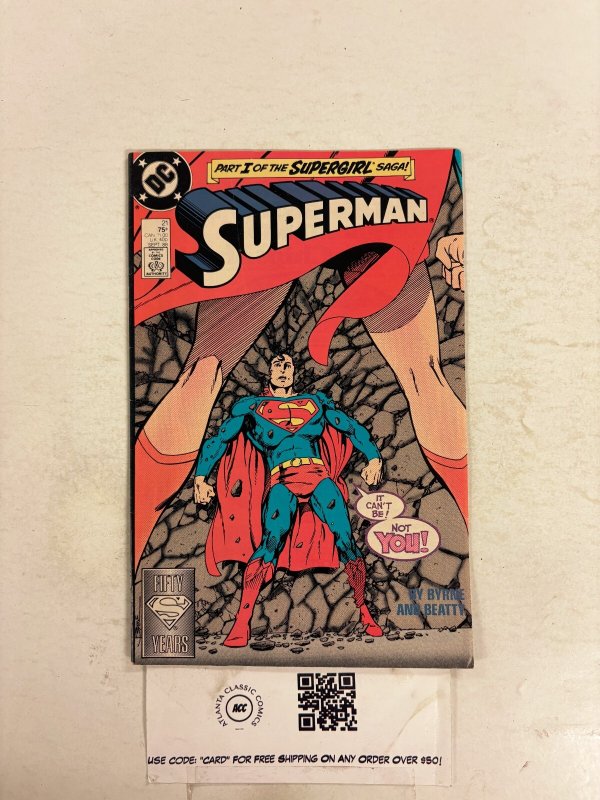 Superman #21 (DC Comics), raw comic book in FN condition — front cover