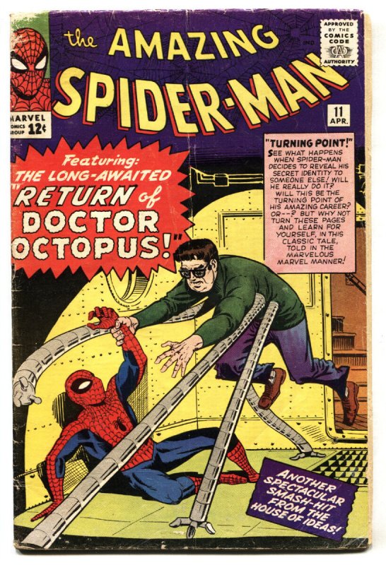 Amazing Spider-Man #11 - 1964 - Marvel - G/VG - Comic Book (Marvel Comics, 1964), raw comic book in VG condition — front cover