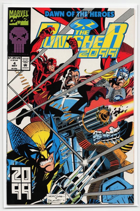 Punisher 2099 #4 (Marvel Comics, 1993), raw, ungraded comic book — front cover