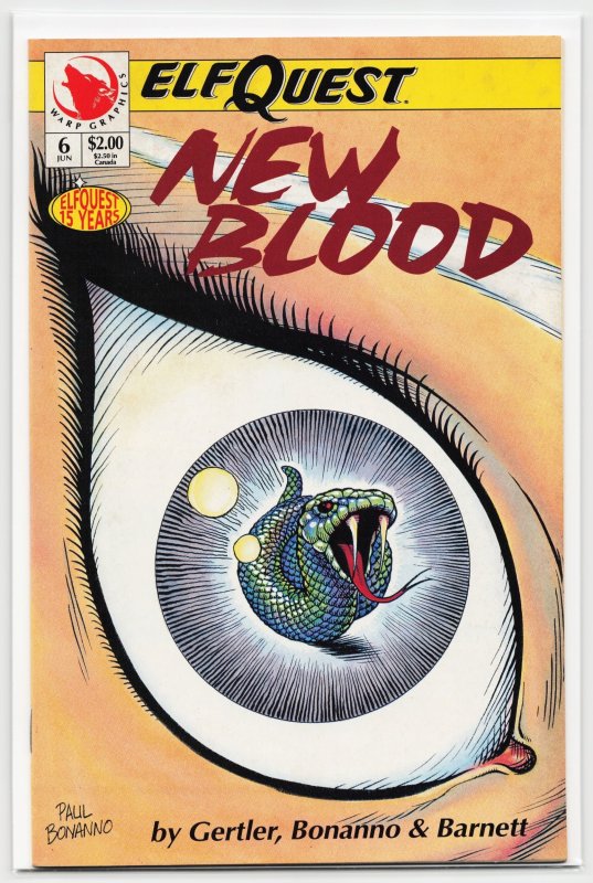 ElfQuest: New Blood #6 (WaRP Graphics, 1993), raw, ungraded comic book — front cover