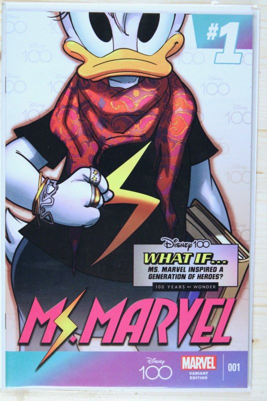 Ms. Marvel #1 (Marvel Comics, 2023), raw comic book in NM+ 9.6 condition — front cover