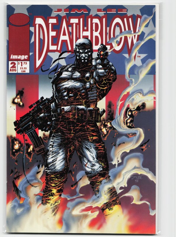 Deathblow #2 (Image Comics, 1993), raw, ungraded comic book — front cover